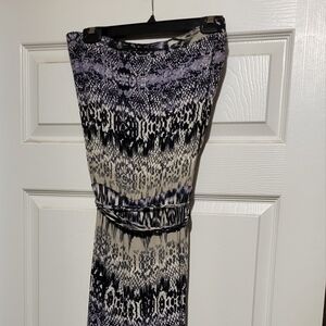 Purple and Black Patterned Pants Romper